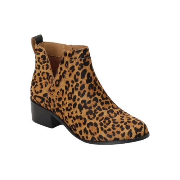 Vionic Leopard Hope Clara Bootie Chelsea bootie cow hair 8 Water-Resistance NIB - Picture 13 of 13
